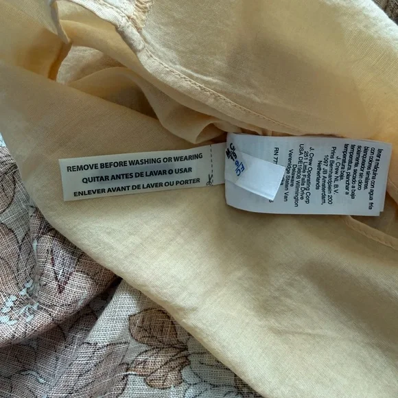 NWOT J. Crew Linen Floral Smocked Skirt - Picture 10 of 10